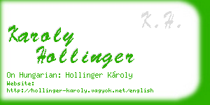 karoly hollinger business card